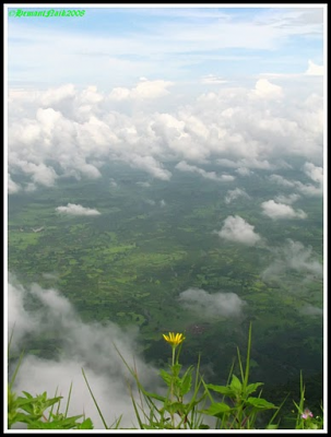 View of the valley below